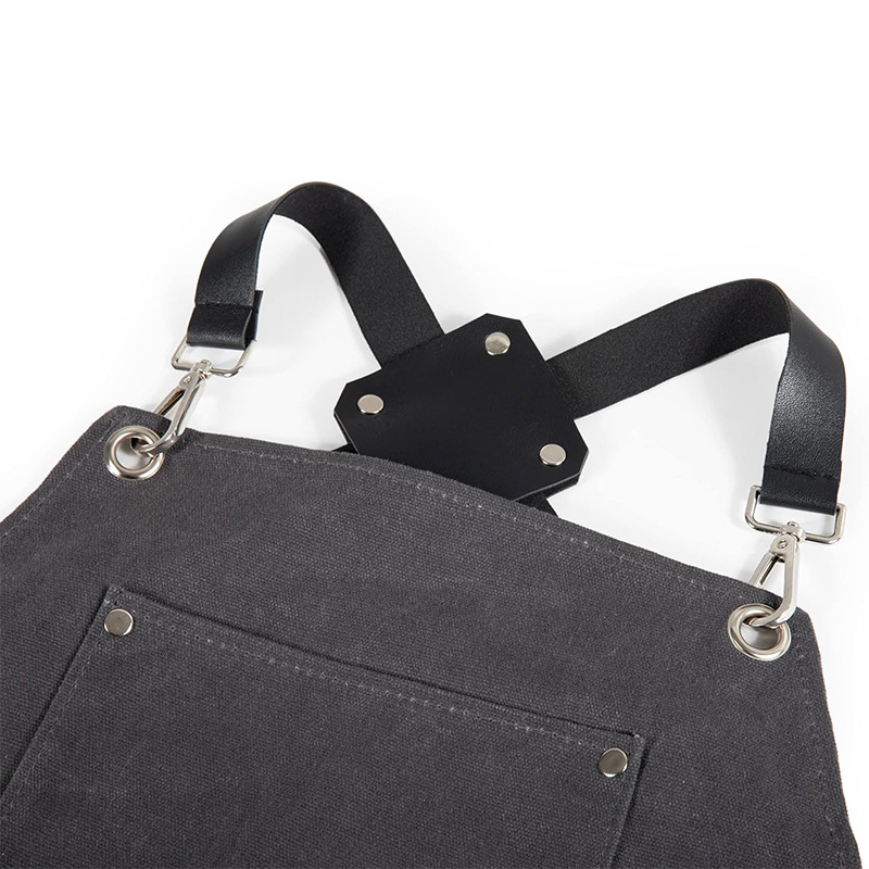 Transfronterizo Amazon nuevo delantal de lona logotipo personalizado camarero camarero ropa de trabajo delantal multibolsillo al por mayor