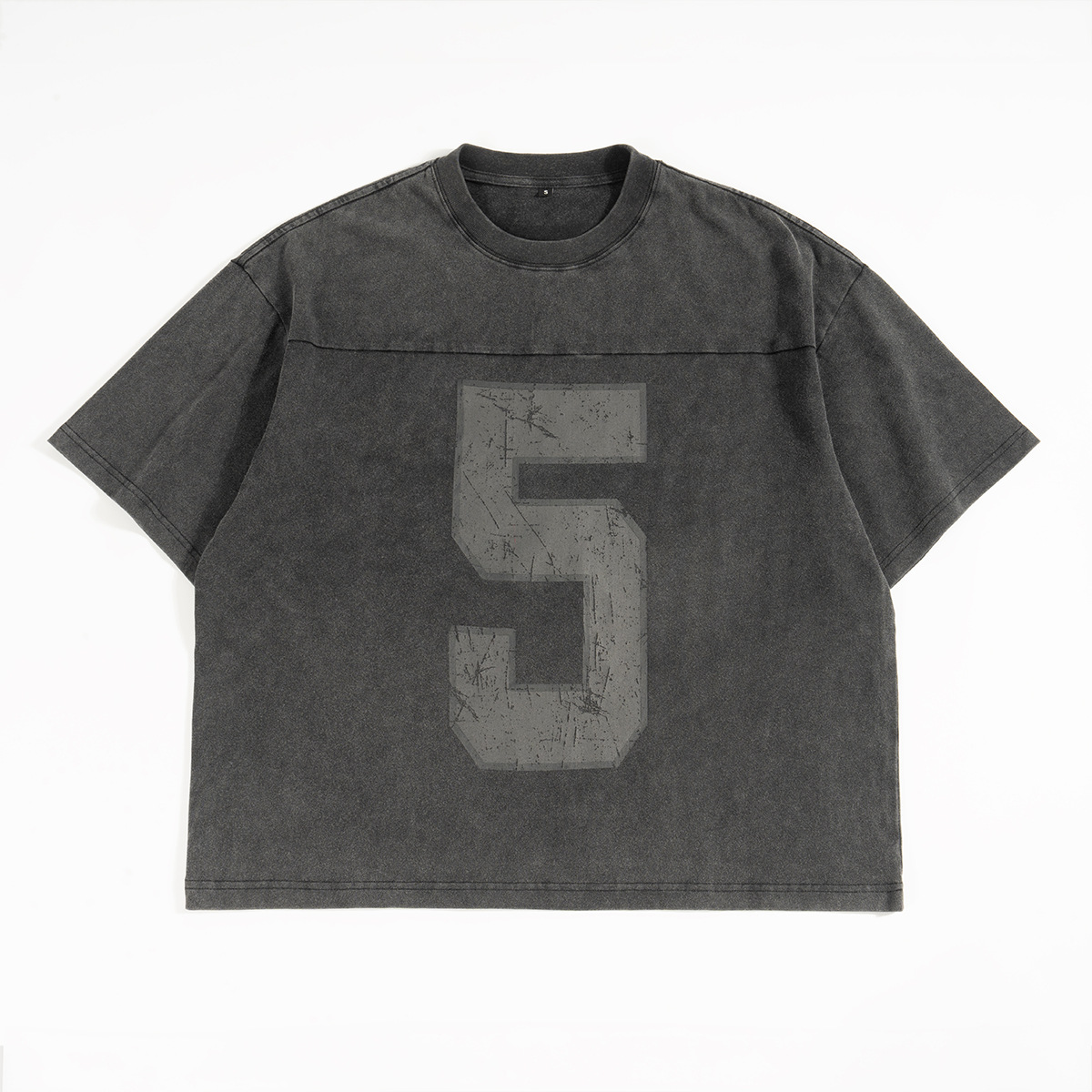 ETAI Ropa para hombres | Camiseta pesada de algodón lavado retro de alta calidad de manga corta de estilo neutral de alta calidad