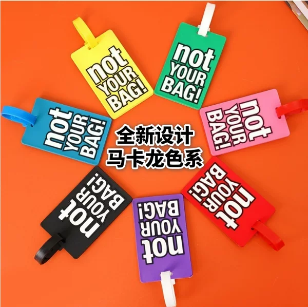 Cross-Border Amazon Popular Creative English Pvc Luggage Tag Travel Soft Rubber Boarding Pass Airport Identity Identification Tag