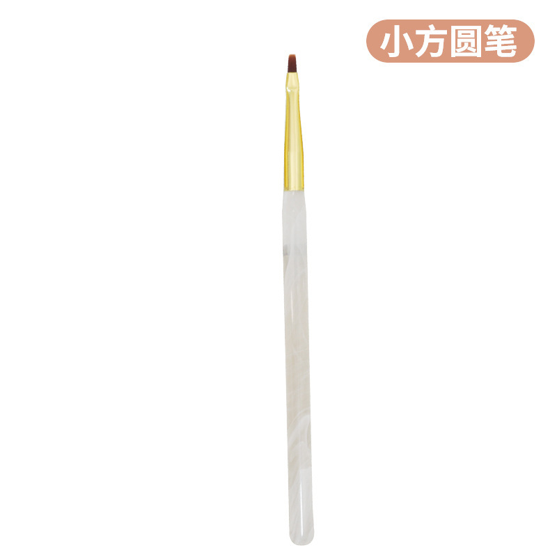 亚马逊批发亚克力美甲工具套装透明金色彩绘平头光疗笔画花美甲笔|undefined