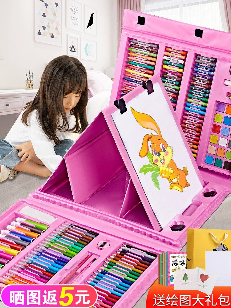 Детский набор инструментов для рисования, художественная живопись для девочек начальной школы, школьные принадлежности, кисть, подарок на день рождения, практичный