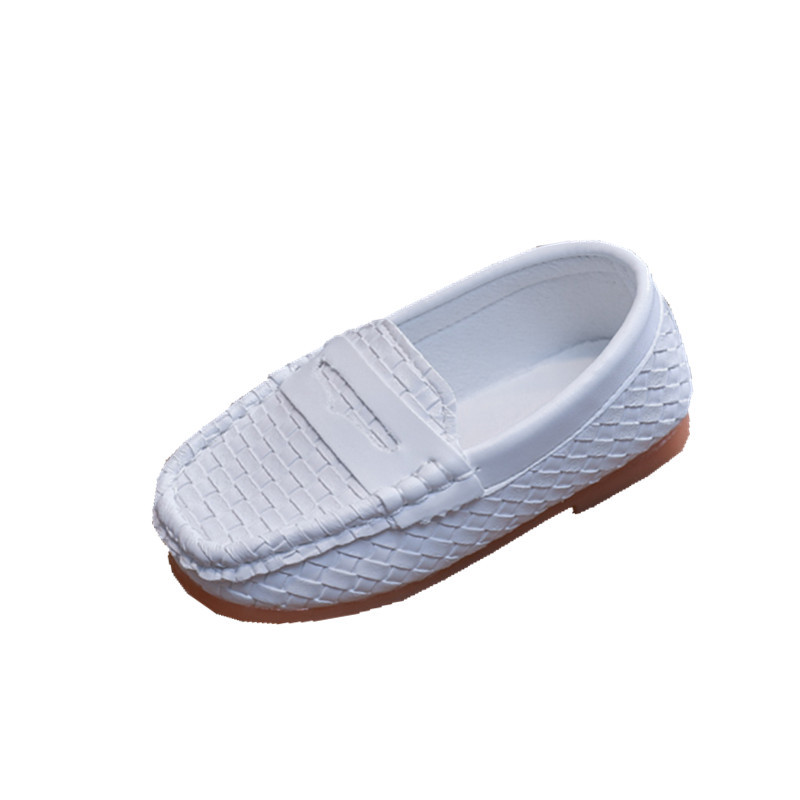 Zapatos de bebé, zapatos de cuero, modelos de primavera y otoño, zapatos para niños, zapatos de guisantes tejidos, niñas de 1-3 años, zapatos para niños coreanos, suela suave y cómoda