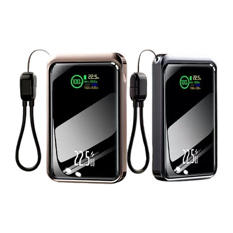 Fabricante suministro directo de 10000 / 2000 mAh carga rápida 22.5W PD20W cuerda de alimentación portátil