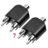 7】RCA female to double RCA male