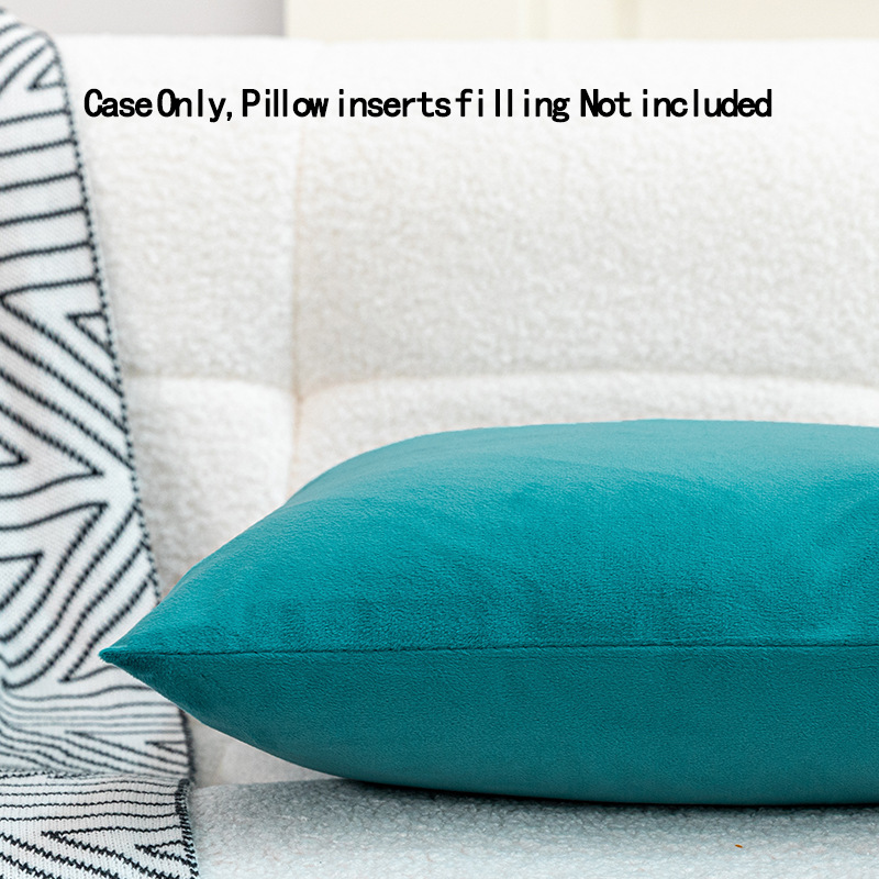Nordic Simple Solid Color Thickened Dutch Velvet Color Candy Pillow Bedroom Bedside Cushion Cover_voghion.com