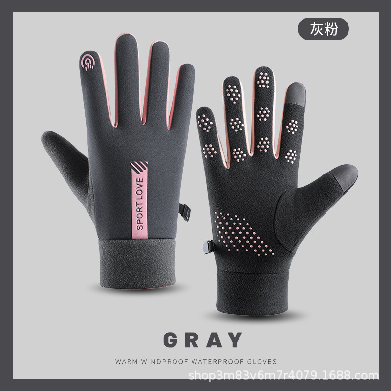 Guantes de gamuza de invierno de los hombres forrado de lana caliente a prueba de viento a prueba de frío antideslizante pareja guantes de pantalla táctil mujeres al por mayor