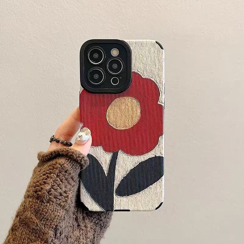 Advanced sense retro cártamo para cadena iphone16ProMax 14 Apple 15 funda para teléfono móvil 13 mujer 16 simple