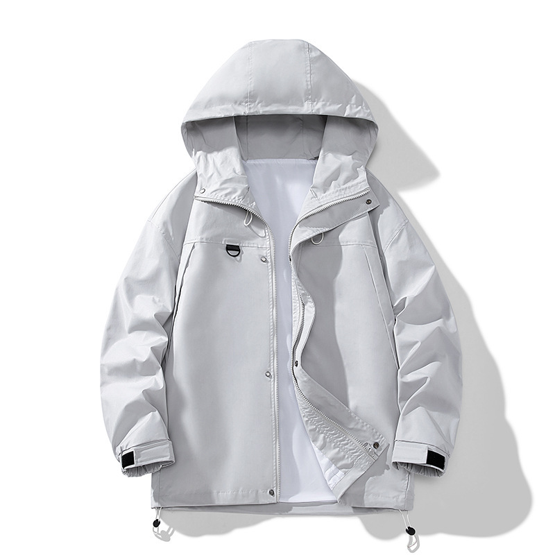 Men's autumn trend new hooded casual sports jacket for couples, loose and versatile lightweight outerwear_voghion.com