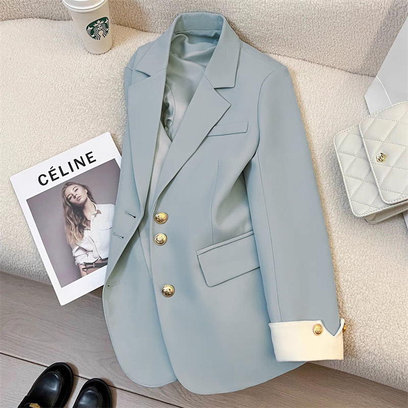 Ally Ideal Women's Blazer 2026 Spring and Autumn Korean Style Trendy Street Fashion Small Suit Jacket for Women