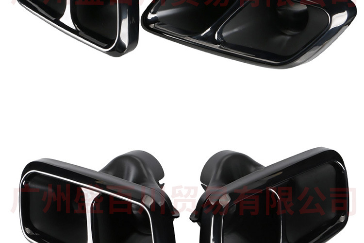 Suitable for 14-21 Land Rover Range Rover Sport SVR four-outlet square black stainless steel welded tail throat surround