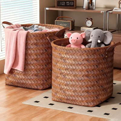 American style Laundry basket Rattan Dirty clothes basket household Dirty clothes Storage baskets Shower Room Clothing Storage basket bedroom Laundry basket