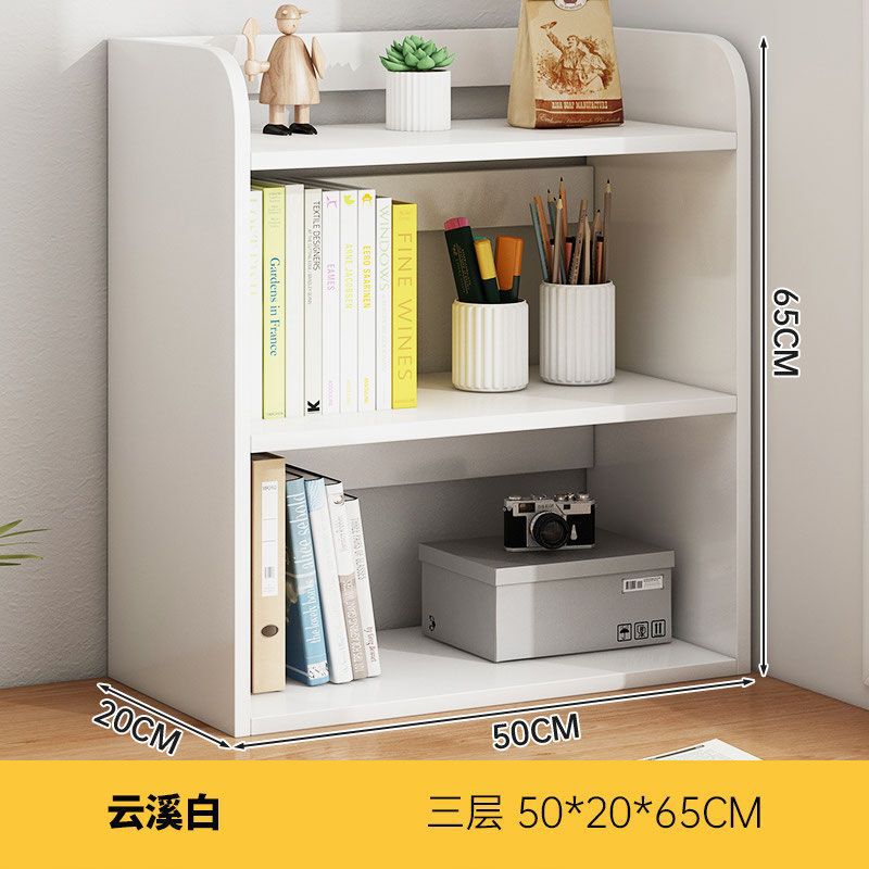 书架桌上置物架书桌面文具笔筒办公室收纳架家用简易实木小书柜|undefined