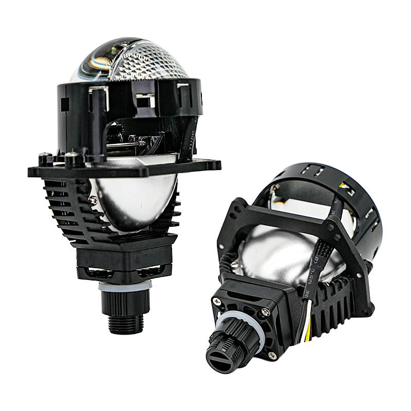 FANKAI mini 3 pulgadas W6 LED lente de doble luz con luz diurna de dirección 60W de alta potencia lejos y cerca