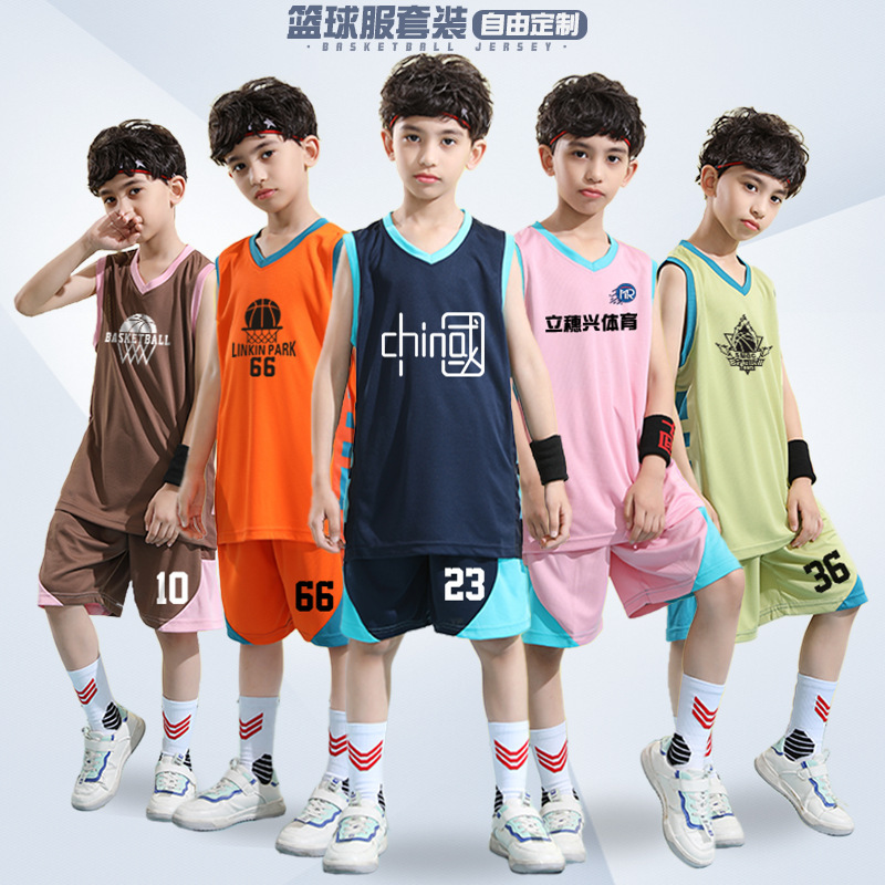 Team Basketball Suit Men's Printing Sports Breathable Competition Printing Jersey Pink Large Size Vest Adult Team Uniform