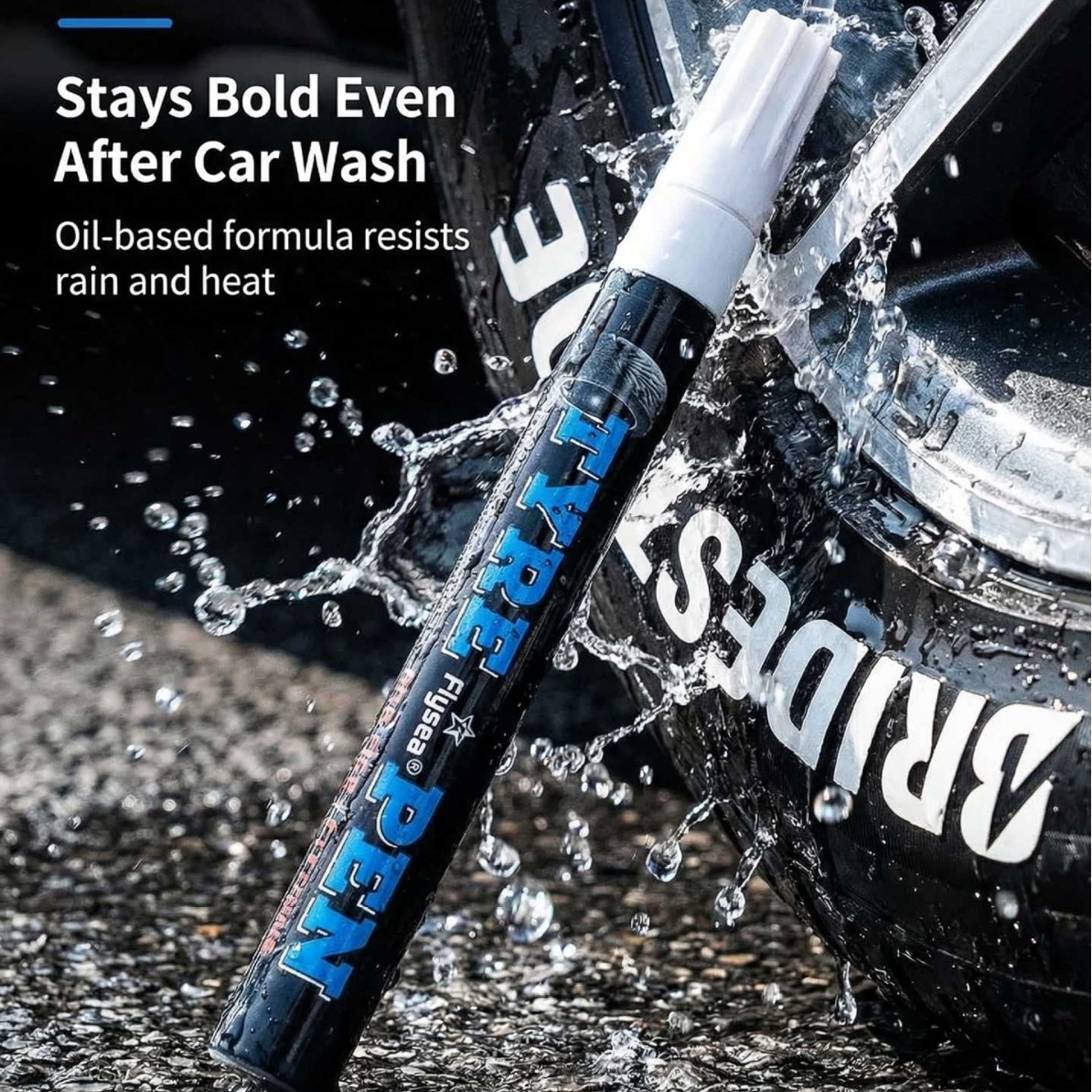 Cross-Border Tire DIY Graffiti Pen, Special Oil-Based Color-Changing Paint Pen for Car Tire Coloring, Waterproof