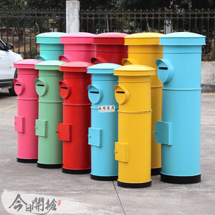 British Mailbox Iron Mailbox Iron Art Model Crafts Outdoor Activities Retro Decorative Ornaments