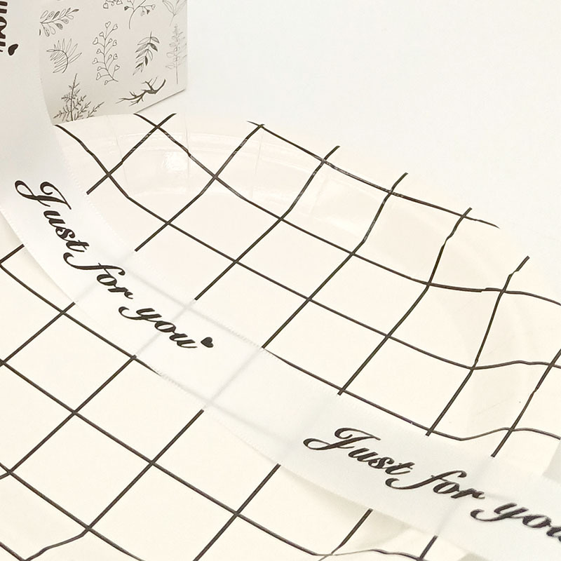 Inglés poliéster cinta flores regalo cinta DIY regalo decorativo cinta de embalaje ramo cinta al por mayor