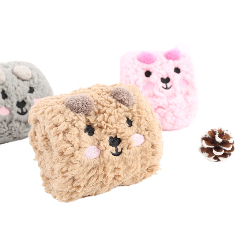 Calcetines de piso de oso de invierno calcetines de casa calcetines de media pantorrilla calcetines de dormir calcetines de piso de terciopelo