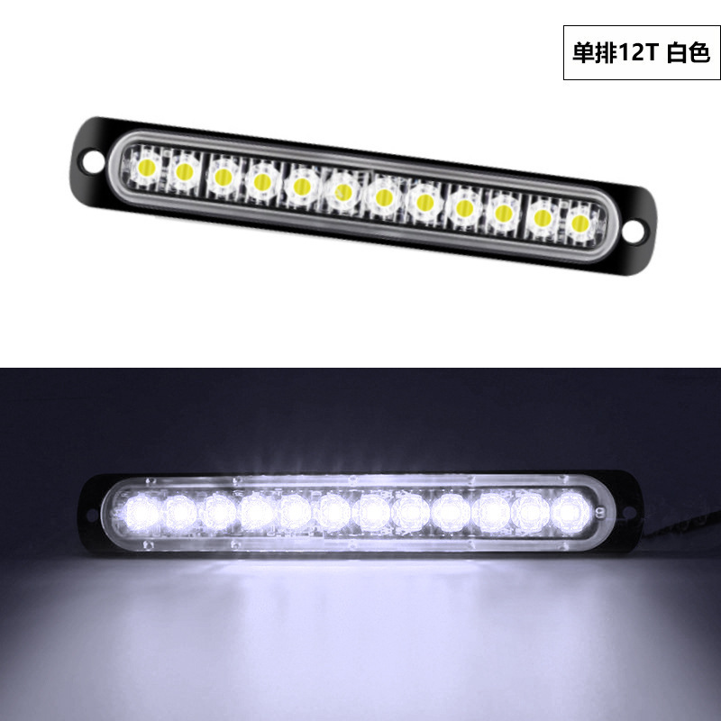 Vehículo camión camión   Lámpara de advertencia lateral 12LED intermitente 12 - 24v luz de dirección