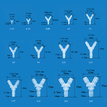 Y型 厂家直营透明塑料软管宝塔T型Y型三通直通弯头变径塑料三通宝