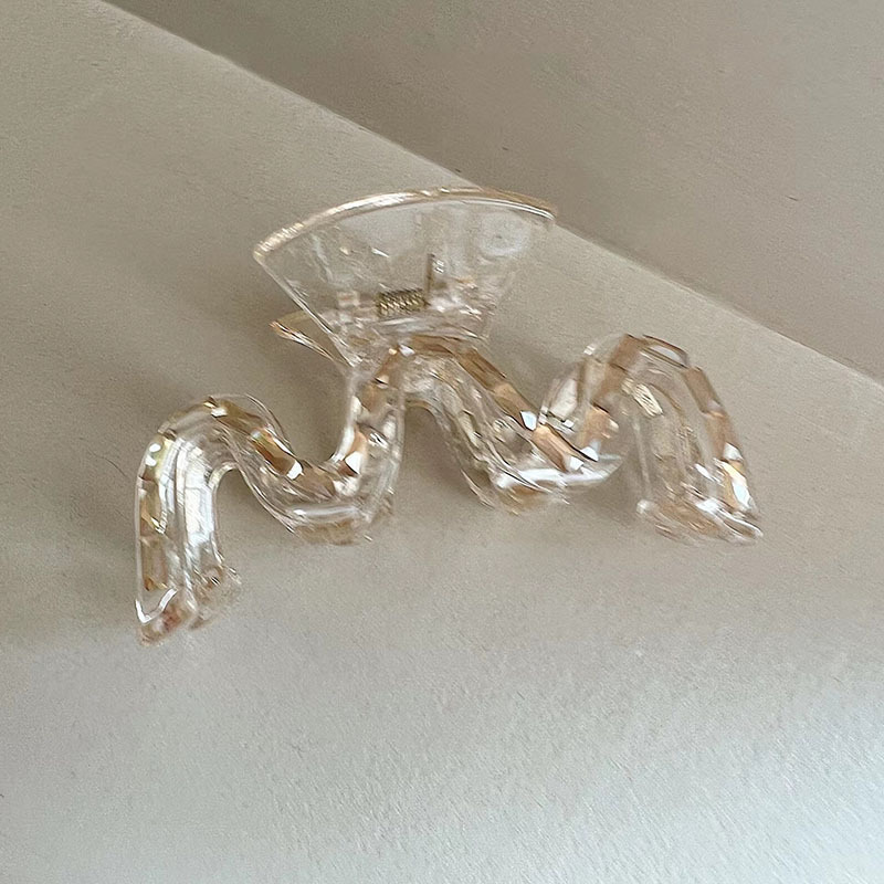 Blingキラキラ超閃波クリップ気質シンプル大後頭部ヘアクリップ怠惰風サメクリップ|undefined