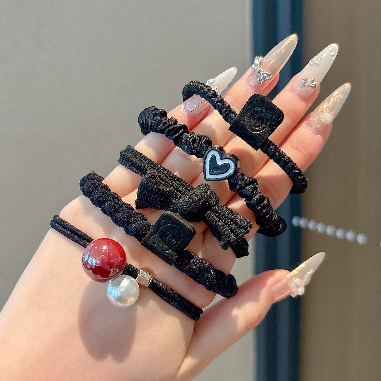 Coletero de goma, simple, de alta elasticidad, duradero, anillo para el cabello para mujer, nuevo estilo 2025, accesorio para el cabello de niña, cubierta de cuero.