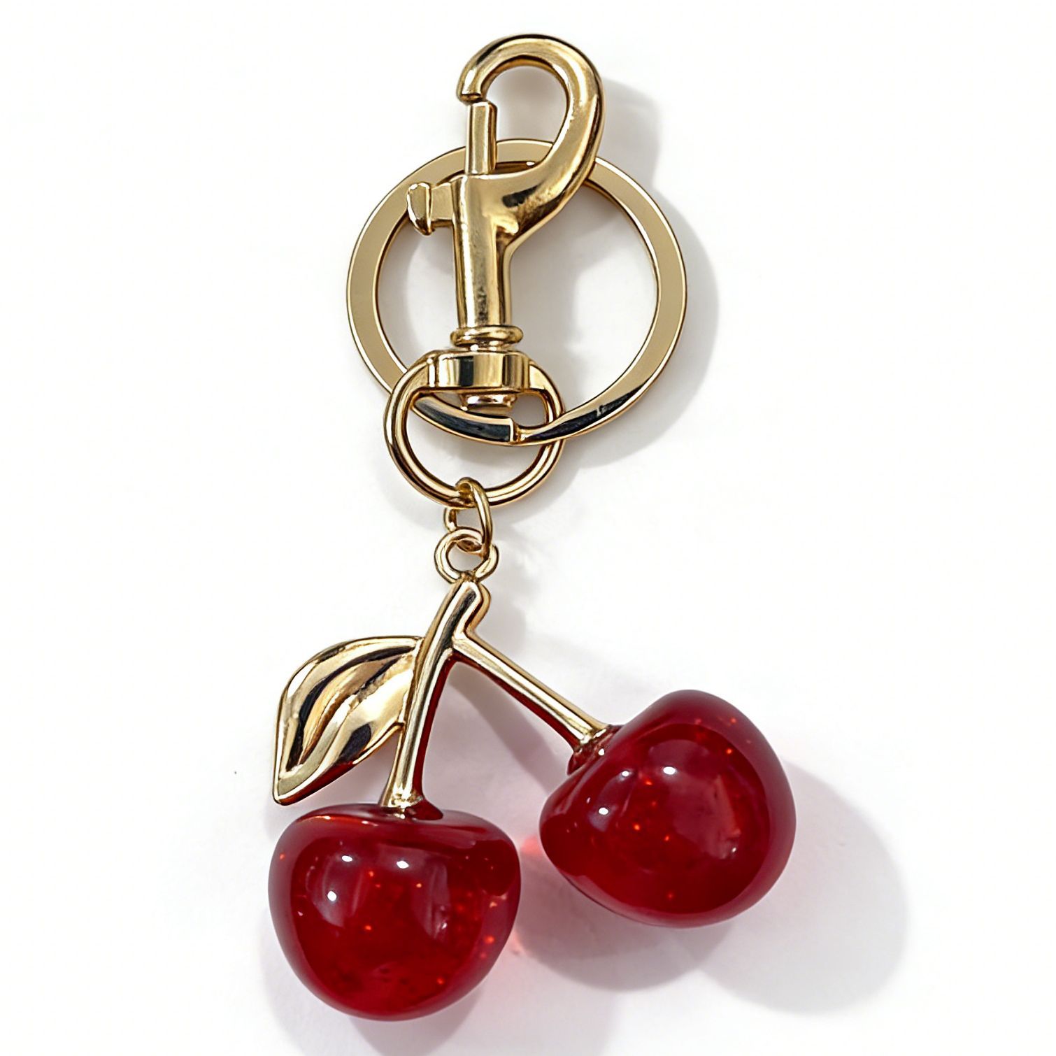 Llavero decorativo de cereza para bolso y coche