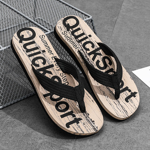 2022 summer new men's flip flops open toe indoor home shoes fashionable youth beach shoes all-matching sandals