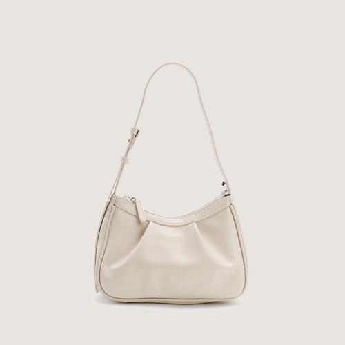 Women's bag 2024 Korean version new ins pleated armpit bag small fresh fashionable shoulder cloud bag baguette bag for women