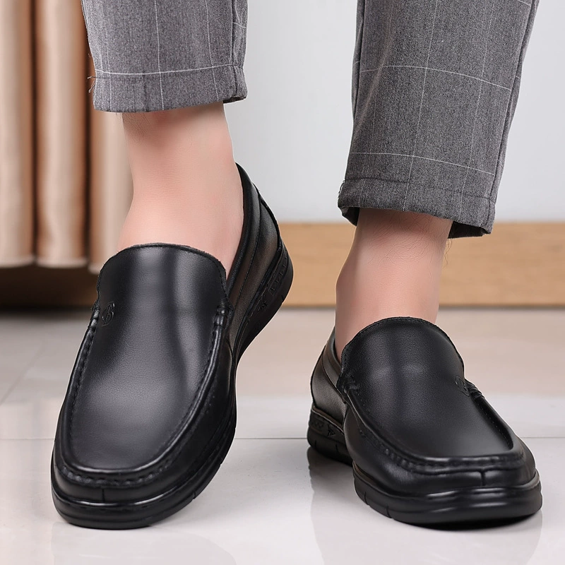 Новая обувь для отдыха Мужская кожаная мягкая кожа Мужская обувь с мягкой подошвой