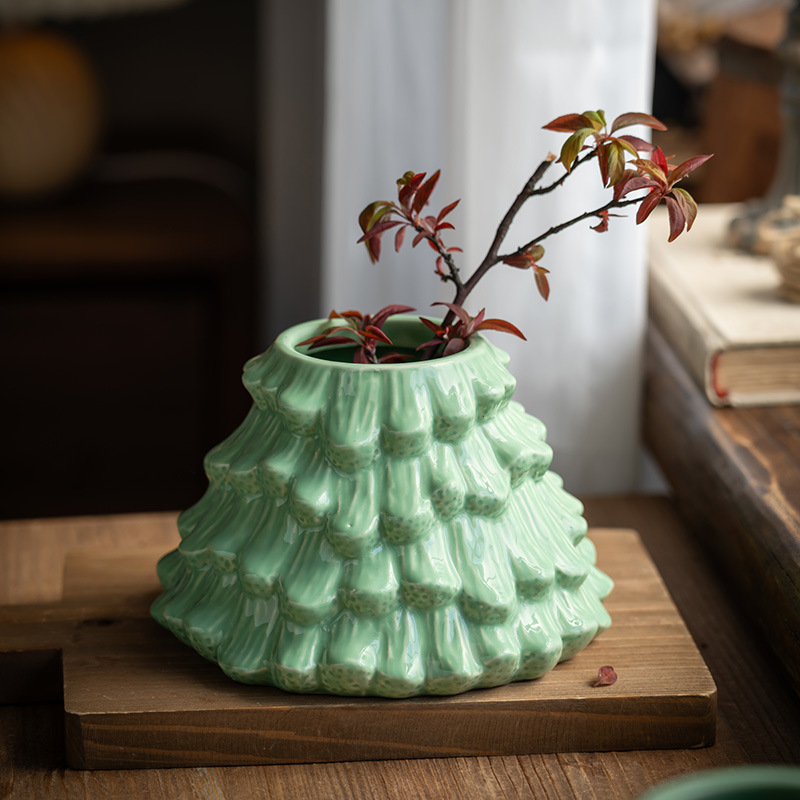 Decoración para el hogar atmósfera jarrón decoración de la sala de estar decoración de árbol de Navidad flor de la cocina contenedor