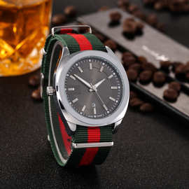 小红书热销尼龙带多功能情侣手表 金典时尚微商礼品日历防水腕表