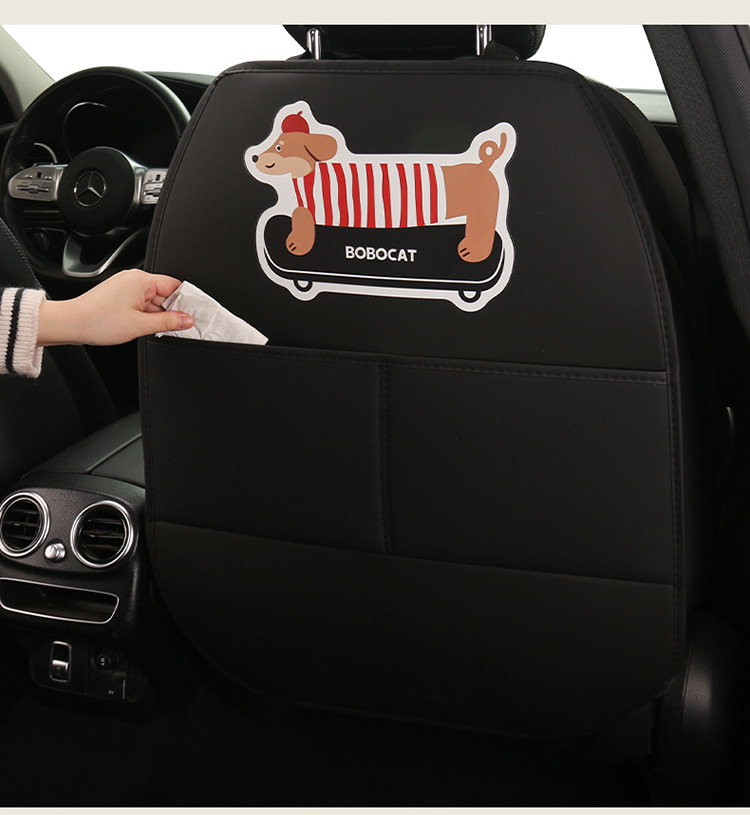 Car Anti-Kick Pad, Universal Anti-Kick Pad, Rear Seat Backrest Anti-Dirt Protective Pad, Children's Dachshund Anti-Kick Pad