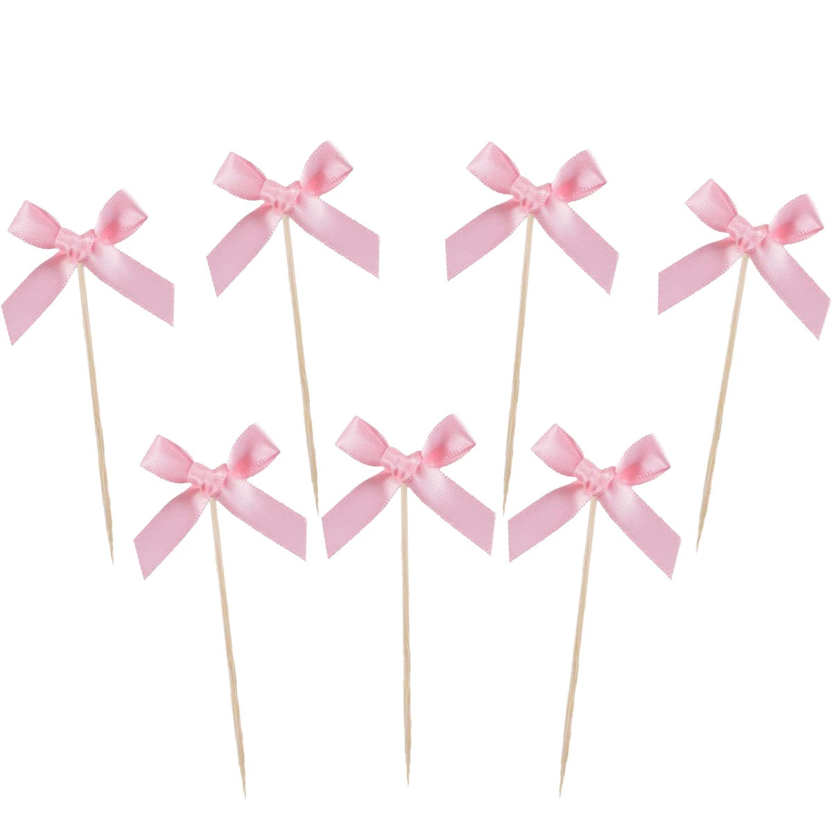 20 бантиков для украшения тортов, декор для выпечки, тканевые бантики для десертов и вечеринок