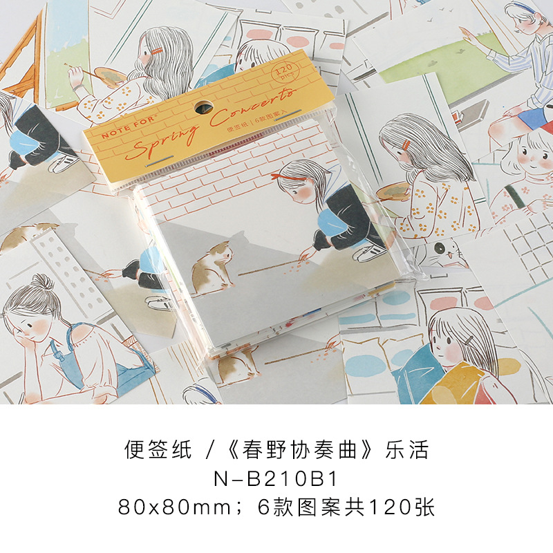 Nota para chunye concierto nota libro diario decoración Collage material nota papel