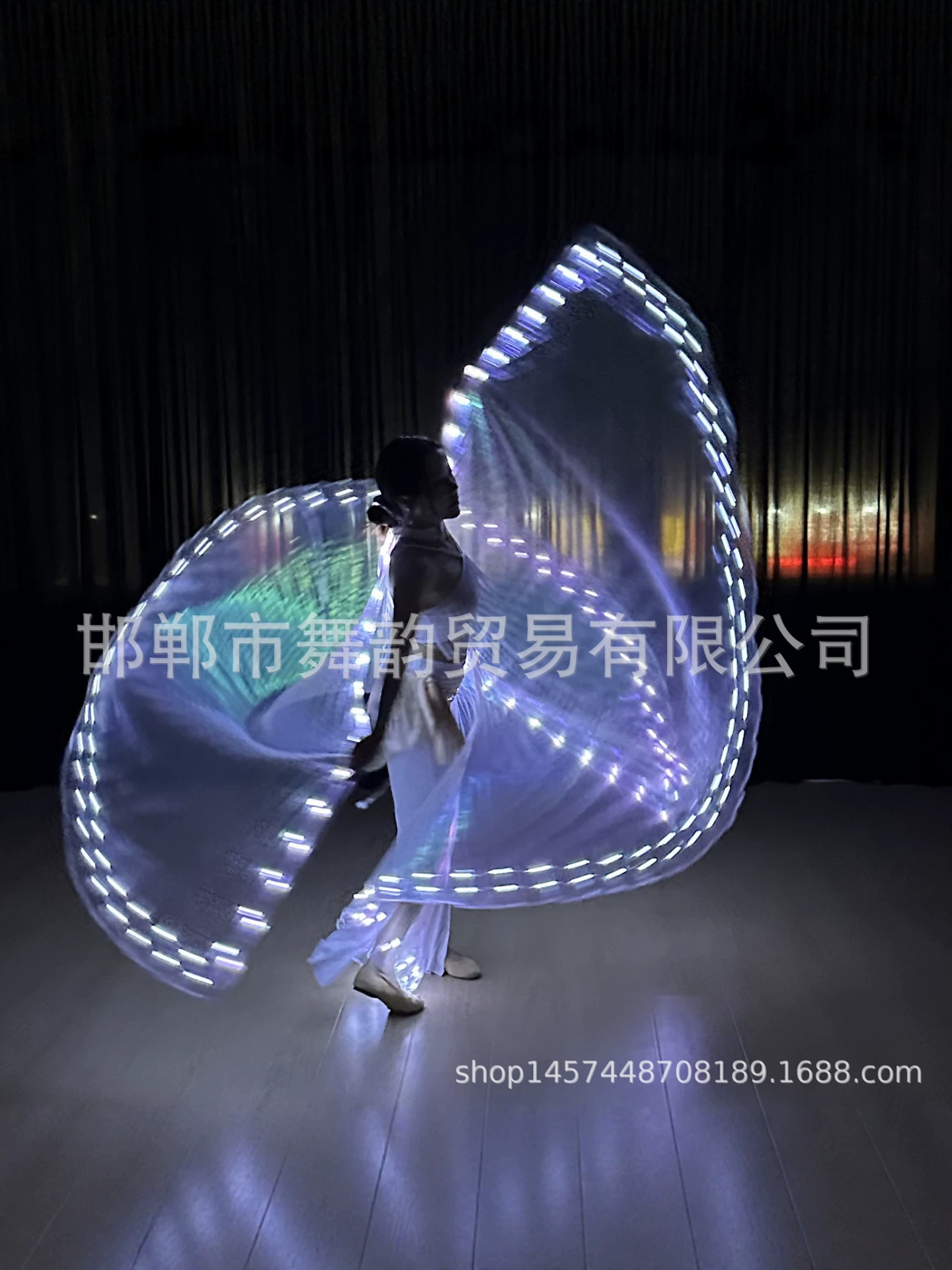 Accesorios de espectáculo de escenario danza alas de hadas iluminadas LED fiesta cosplay luz blanca fábrica directa