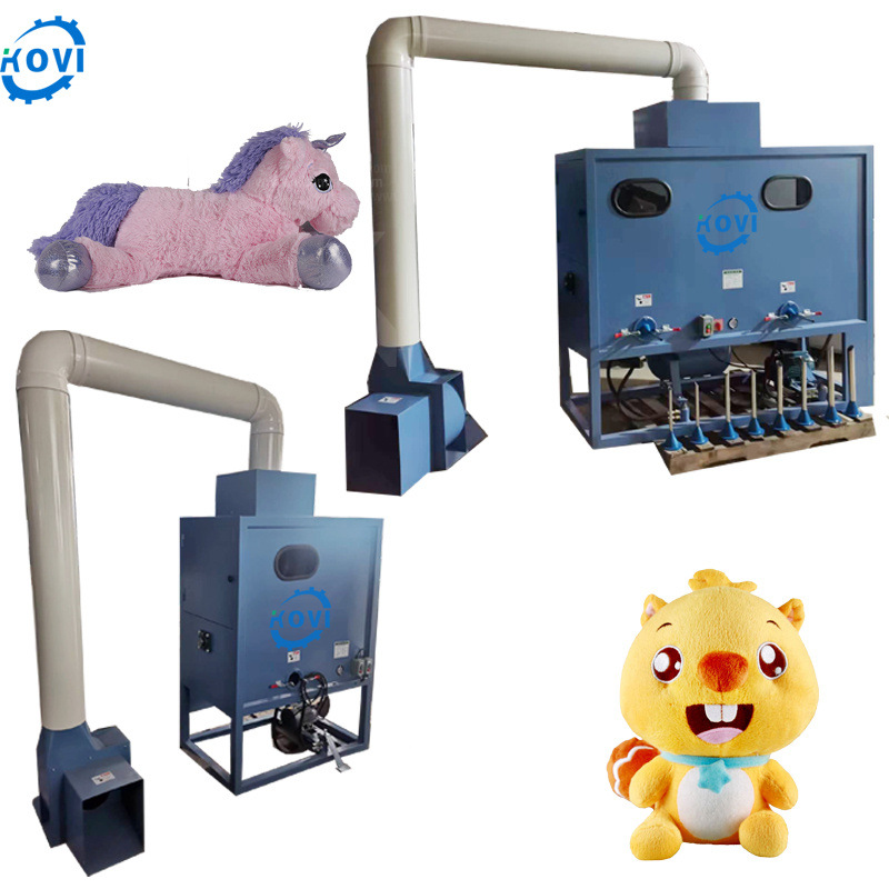 Fábrica directa de una sola boca multi-estación máquina de llenado de algodón máquina de llenado de algodón cojín almohada de espalda máquina de llenado de muñecas