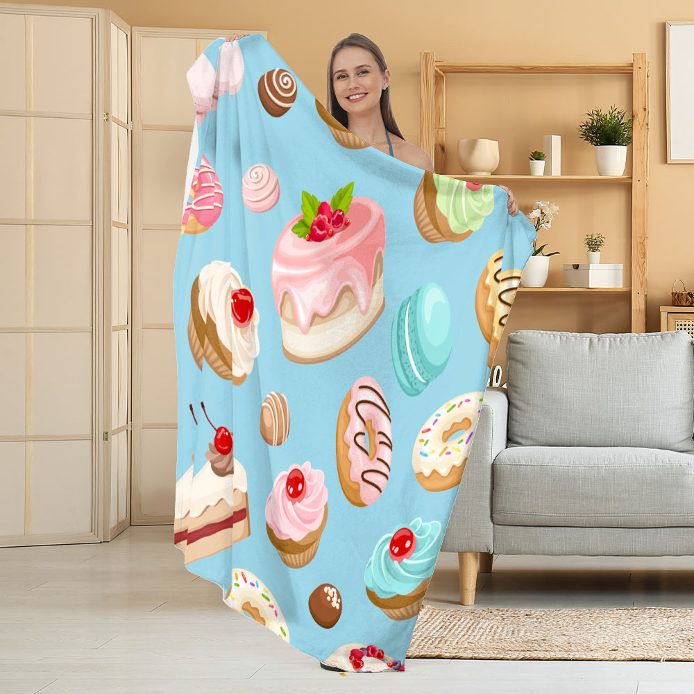 Manta de Franela Festiva con Estampado Navideño, Manta para Siesta, Manta para Aire Acondicionado, Manta Gruesa para Sofá, Manta para Dormitorio