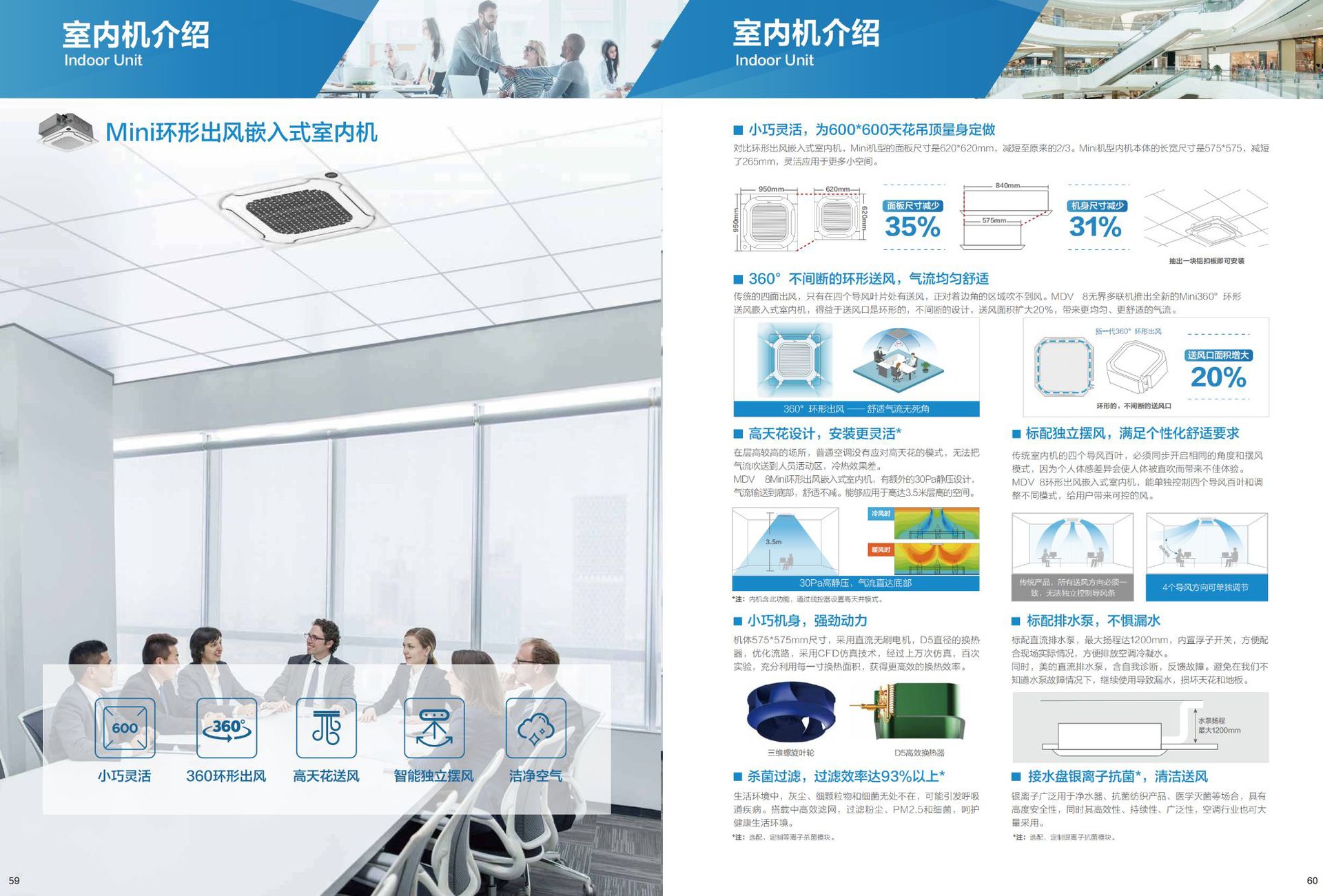美的多联机大多联样册顶出风全
