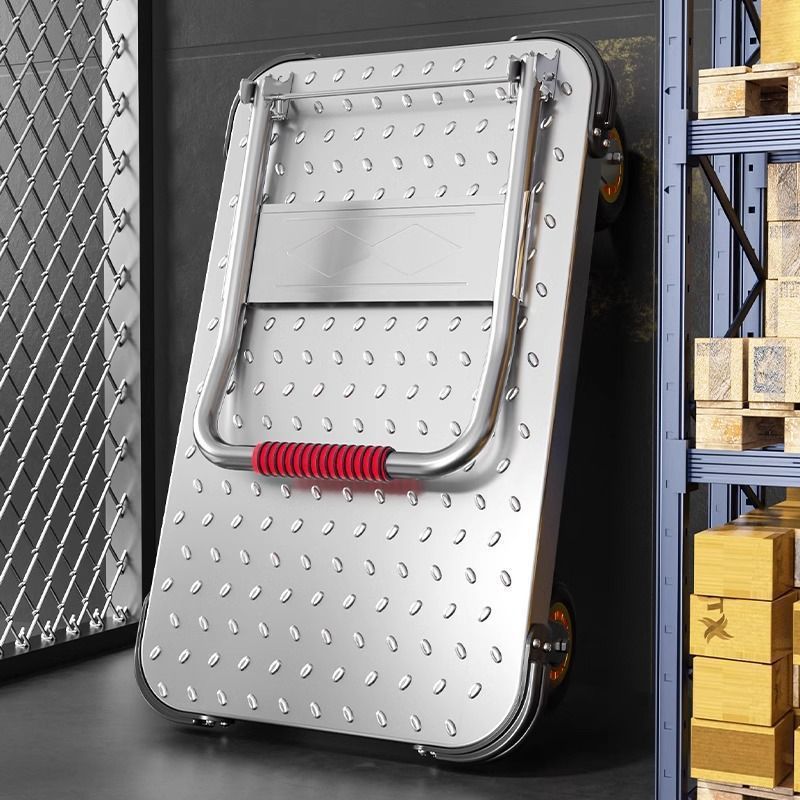 钢板推车拉货小推车手推车搬运车加厚携手拉车折叠家用静音平板车