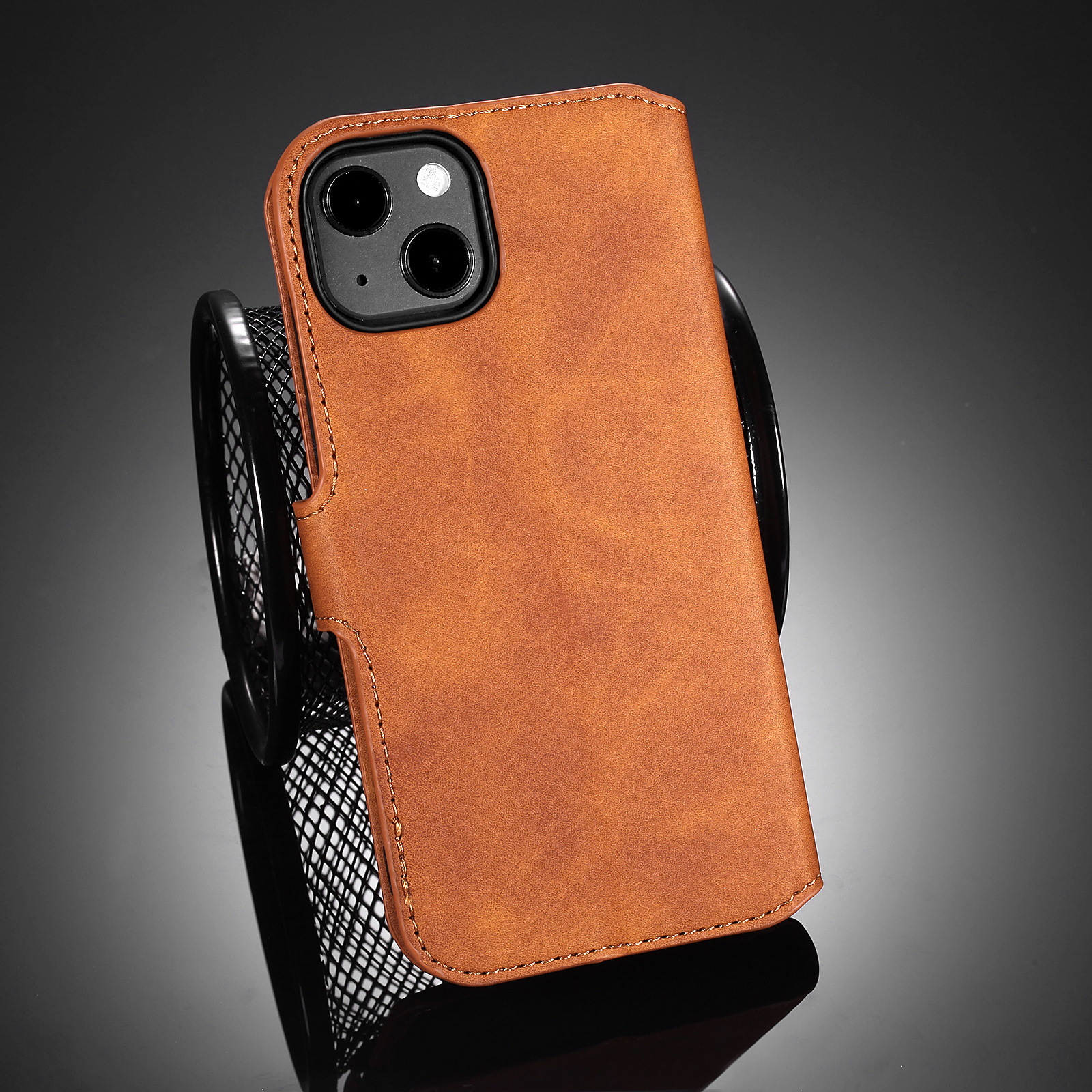 Retro Leather Wallet Phone Case For Iphone 14 And Iphone 13_voghion.com