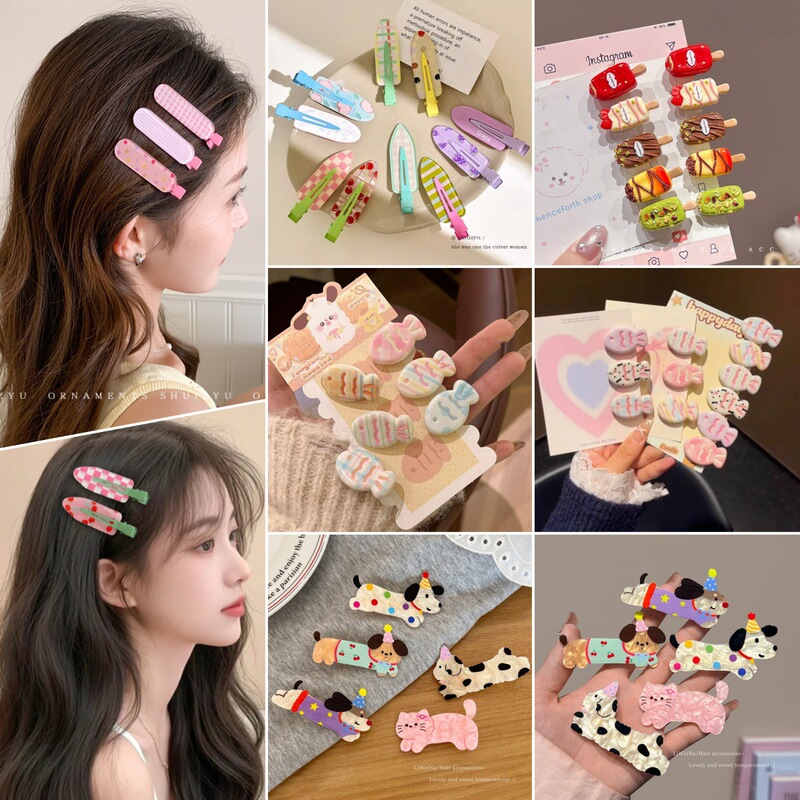 Dopamine-Style Sweet Hair Clips, Delicate and Cute Side Hairpins, Trendy Traceless Hair Accessories Dopamine-Style Sweet Hair Clips, Delicate and Cute Side Hairpins, Trendy Traceless Hair Accessories