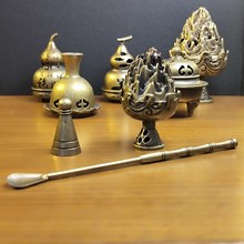 塔香模具香薰炉套装家用室内香勺香道澳檀香粉迷你把玩小博山香炉