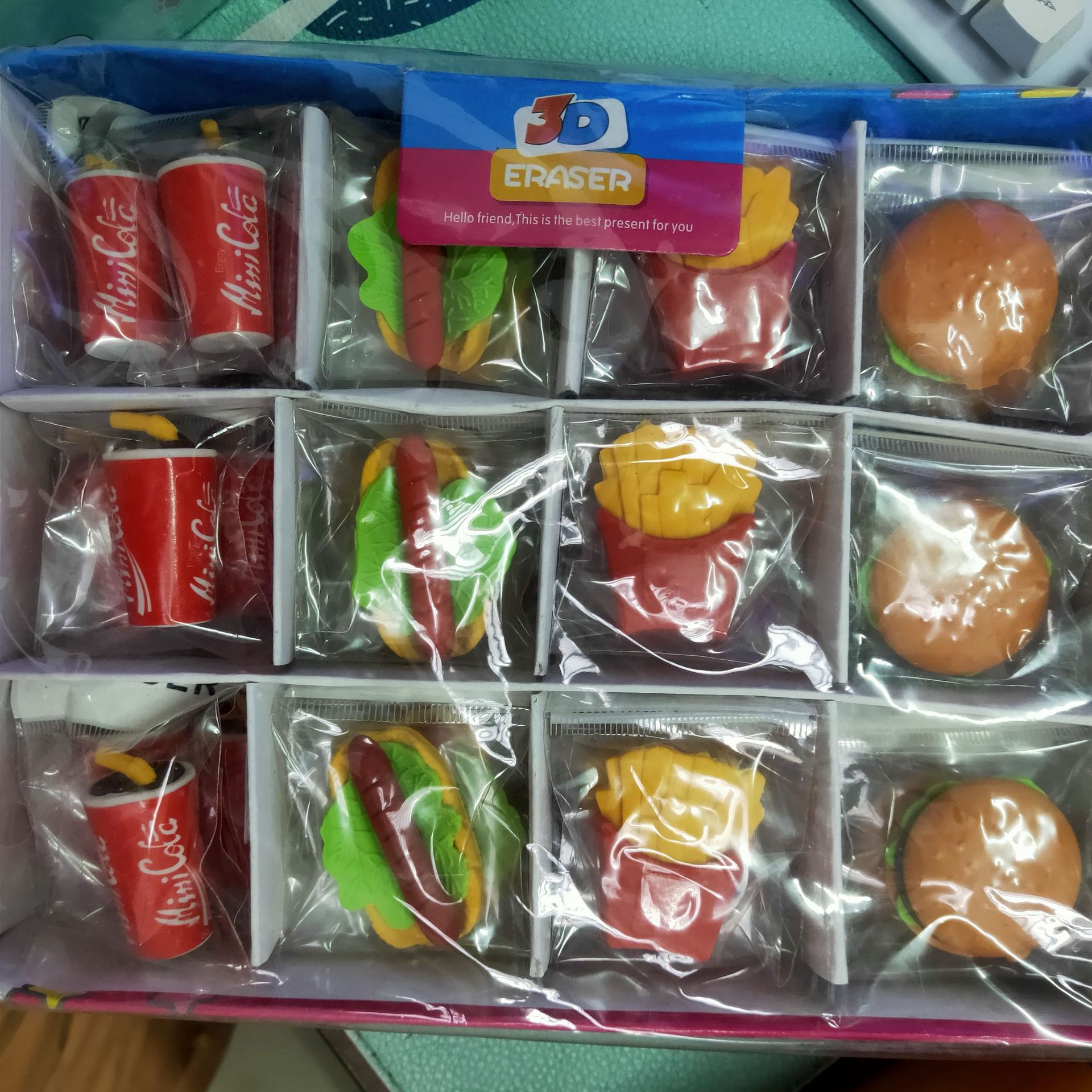 Borrador creativo modelado animal 3D tridimensional borrador extraíble lindo estudiante papelería suministros al por mayor