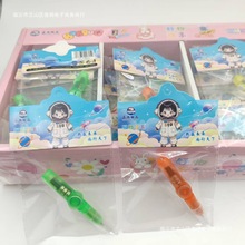 批发两元批发手工陀螺发光笔各彩色折陀螺笔生幼儿园手工材料