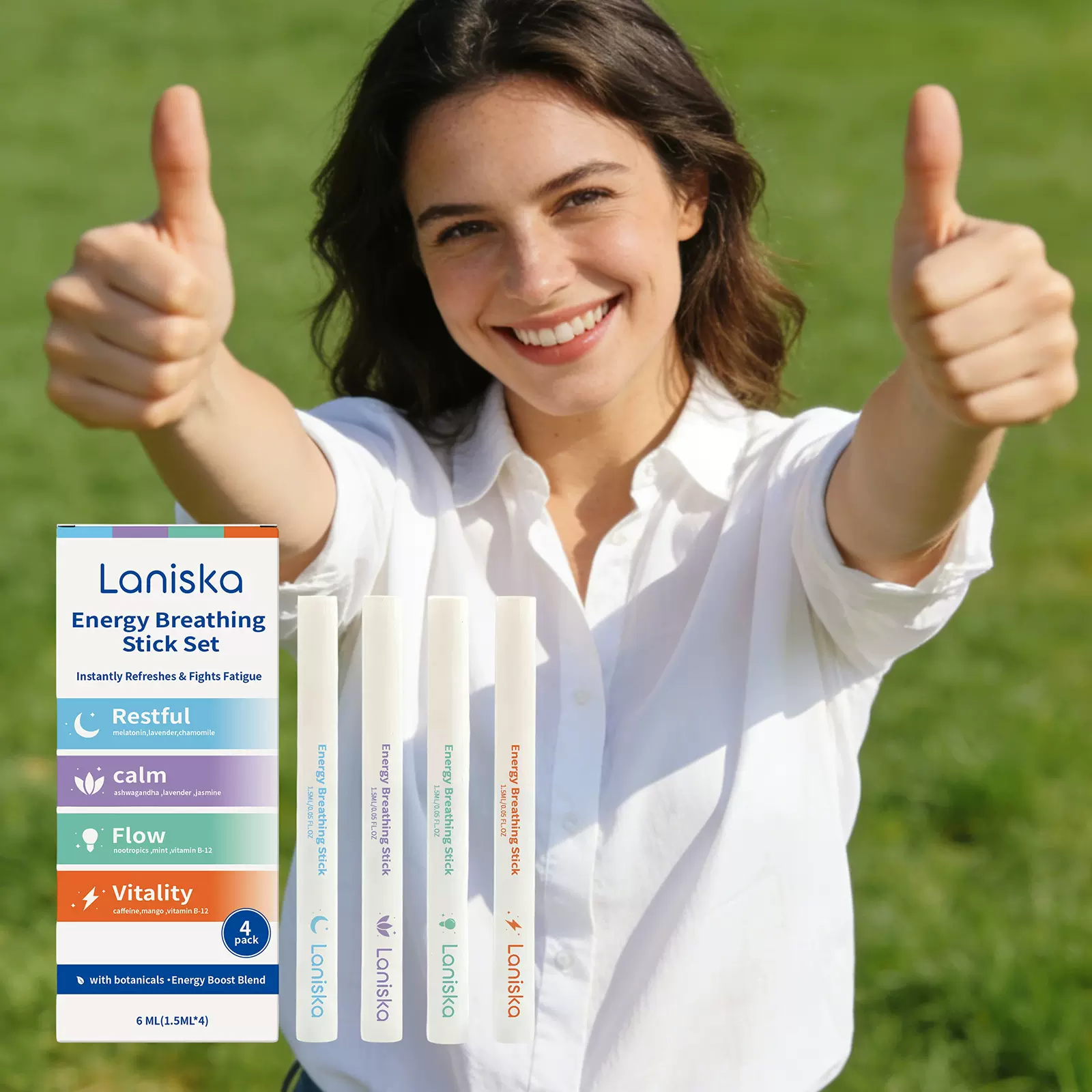 LANISKA 草本身体棒套装 温和身体健康日常随身携带呵护护理棒