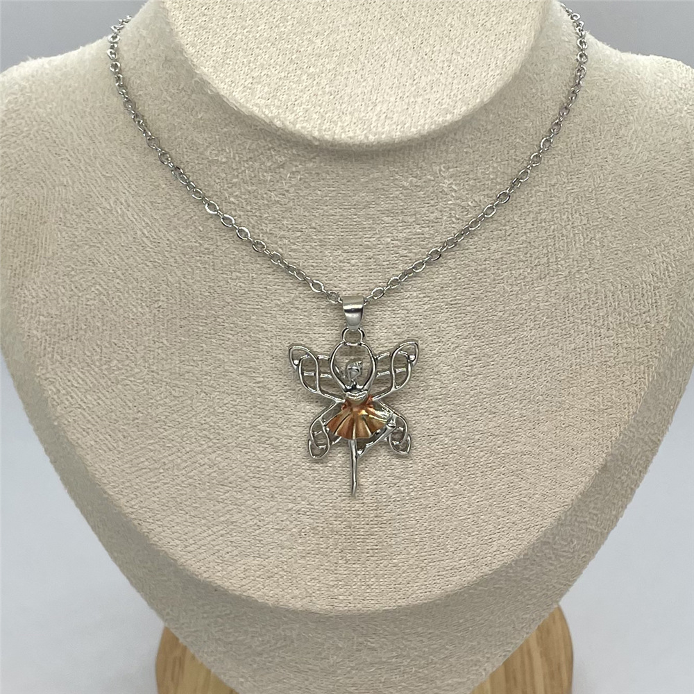 Ballet fee hanger ketting voor dames elegant minimalistisch sieraad_voghion.com