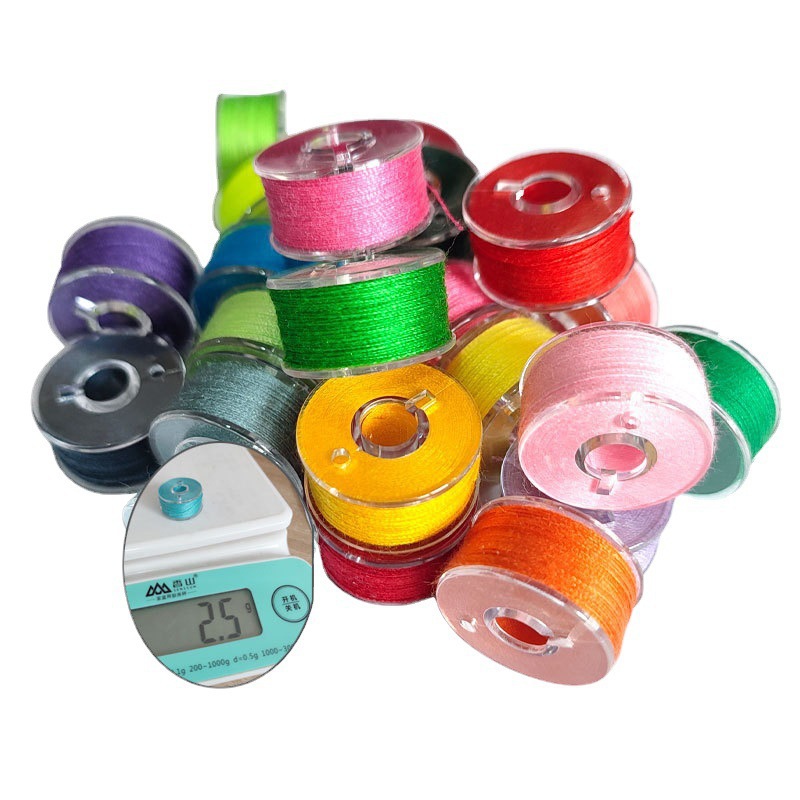 Caja de lanzadera transparente con hilo 36 rejilla 25 rejilla corazón de lanzadera más color fijo hilo de coser juego de lanzadera en caja