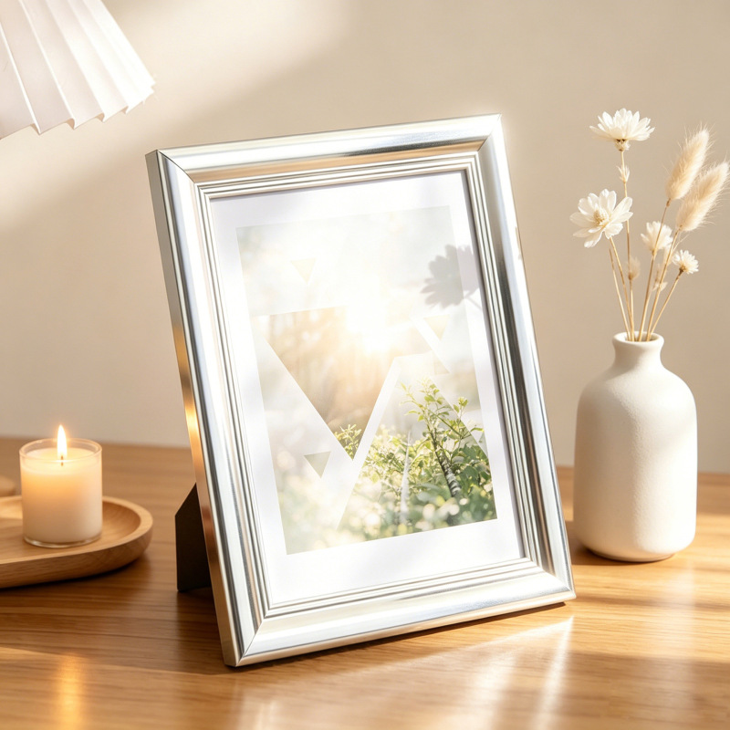 New Elegant Electroplated Silver Iron Metal Photo Frame Display Stand for Home and Hotel Decoration, Wholesale Hot-Selling from the Manufacturer New Elegant Electroplated Silver Iron Metal Photo Frame Display Stand for Home and Hotel Decoration, Wholesale Hot-Selling from the Manufacturer