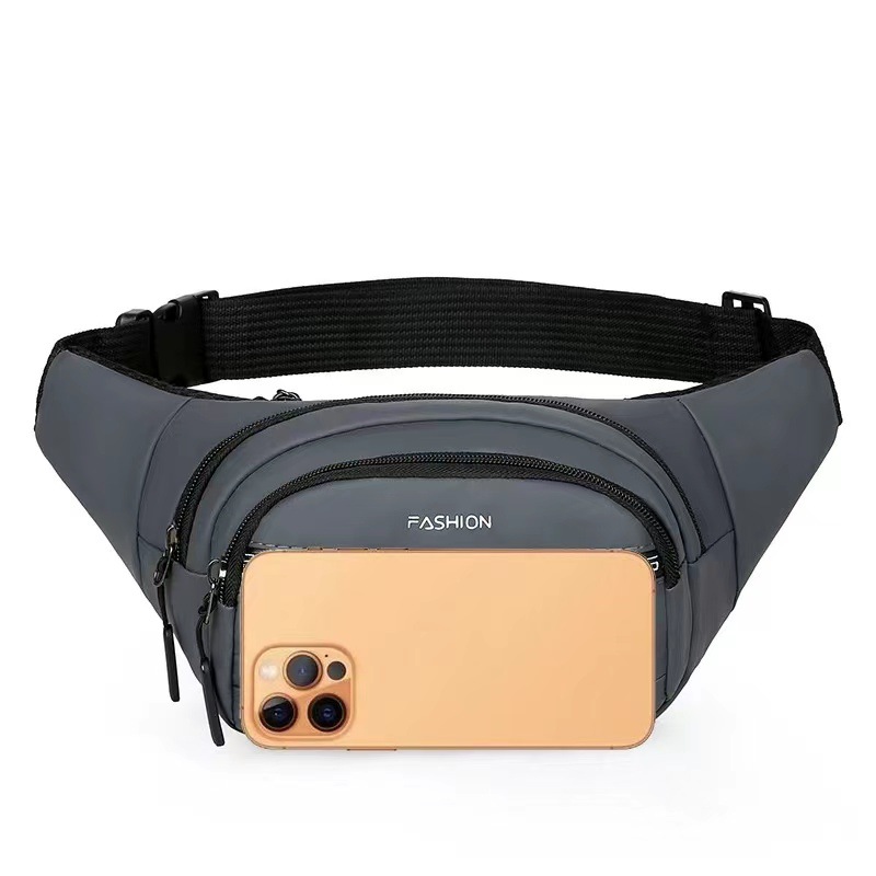 Bolso de cintura de cuatro capas para hombres y mujeres película de cuero impermeable de gran capacidad multifuncional crossbody bolso de la cintura del teléfono móvil resistente al desgaste bolsa de deportes al aire libre